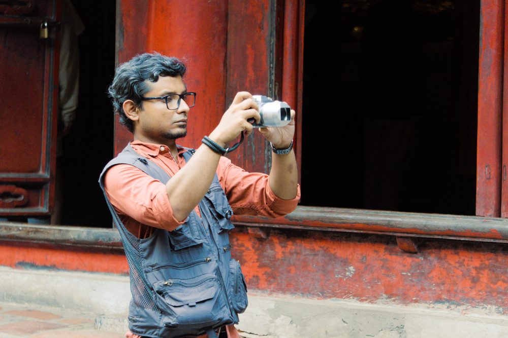 Pratik Karmakar with a camera